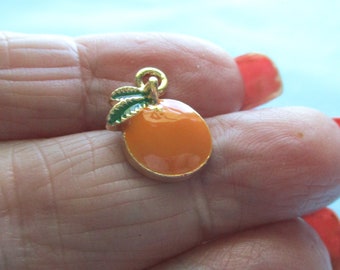 Enameled Orange Charm