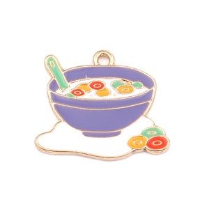 Enameled Cereal with Milk Charm
