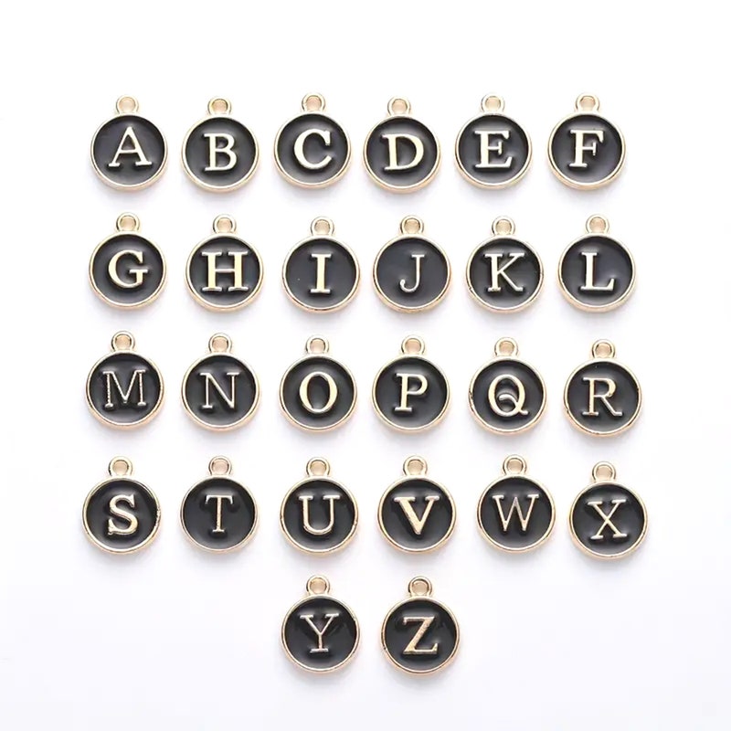 Enamel Letter Charms - Etsy