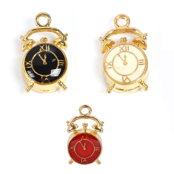 3D Enameled Clock Charm *Choice of Color