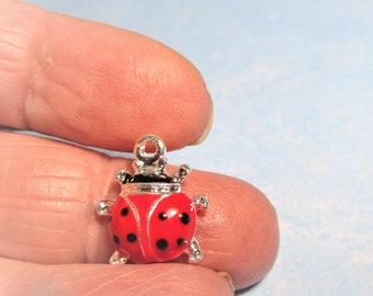 30Pcs Cute Ladybird Ladybug Enamel Charm Pendant For DIY Earrings/Bracelet 2H 30Pcs Cute Ladybird Ladybug Enamel Charm Pendant For DIY Earrings/Bracelet 2H