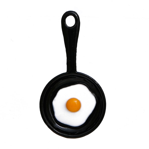 3D Enameled Skillet w/ Egg Charm