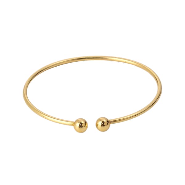 Gold Plated Open Cuff Charm Bracelet **Free Charm (your choice) with purchase.**