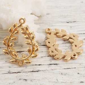 Oval Leaf Earring Drops (Pair)