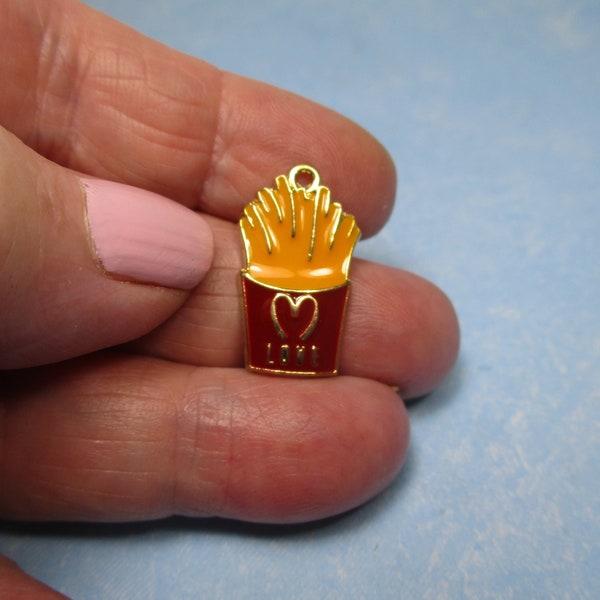 Enameled French Fries Charm