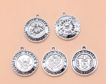 Military Disc Charm  **Your Choice