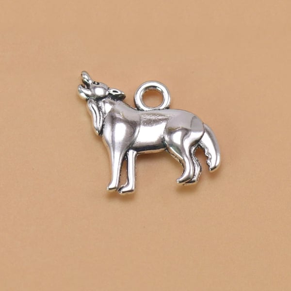 Double Sided Wolf Charm