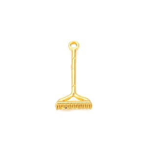 3D Rake Charm Gold Plated