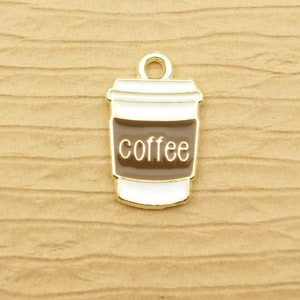 Enameled Coffee to Go Cup Charm