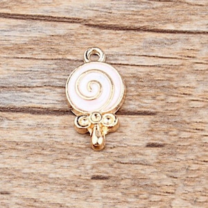 Pink Enameled Sucker Charm (Small)