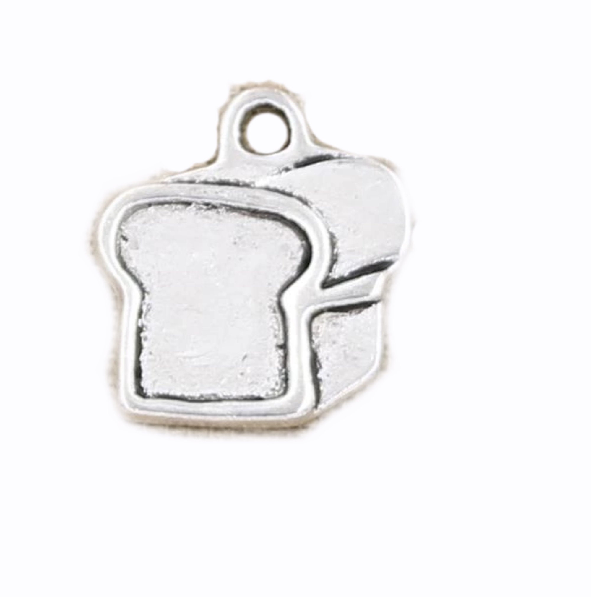 Toast Bread Pendant Charm, Food Flatback Charm, Kawaii Food Charms