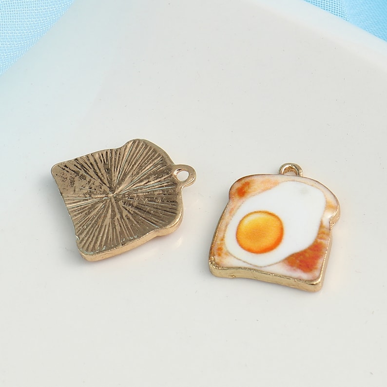 Enameled Egg on Toast Charm