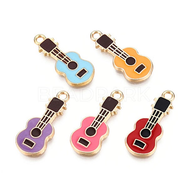 Enamel Acoustic Guitar Charm***Choice of Color