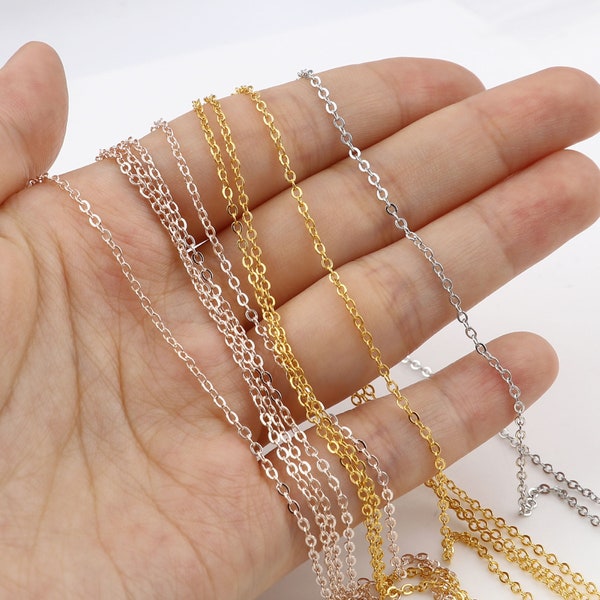 Gold or Silver Plated Cable Necklace Chain