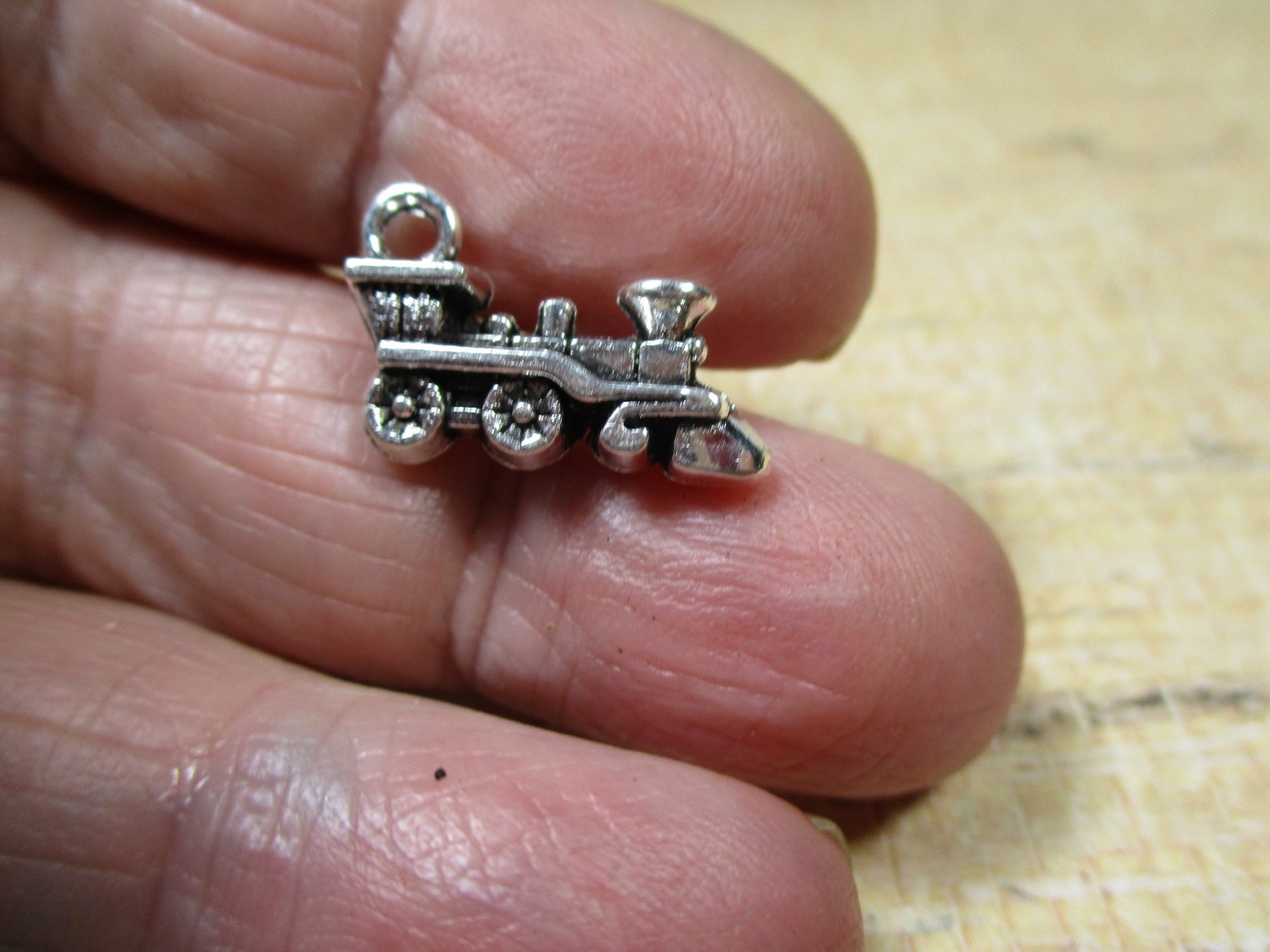 Oxidized 3D Train Charm