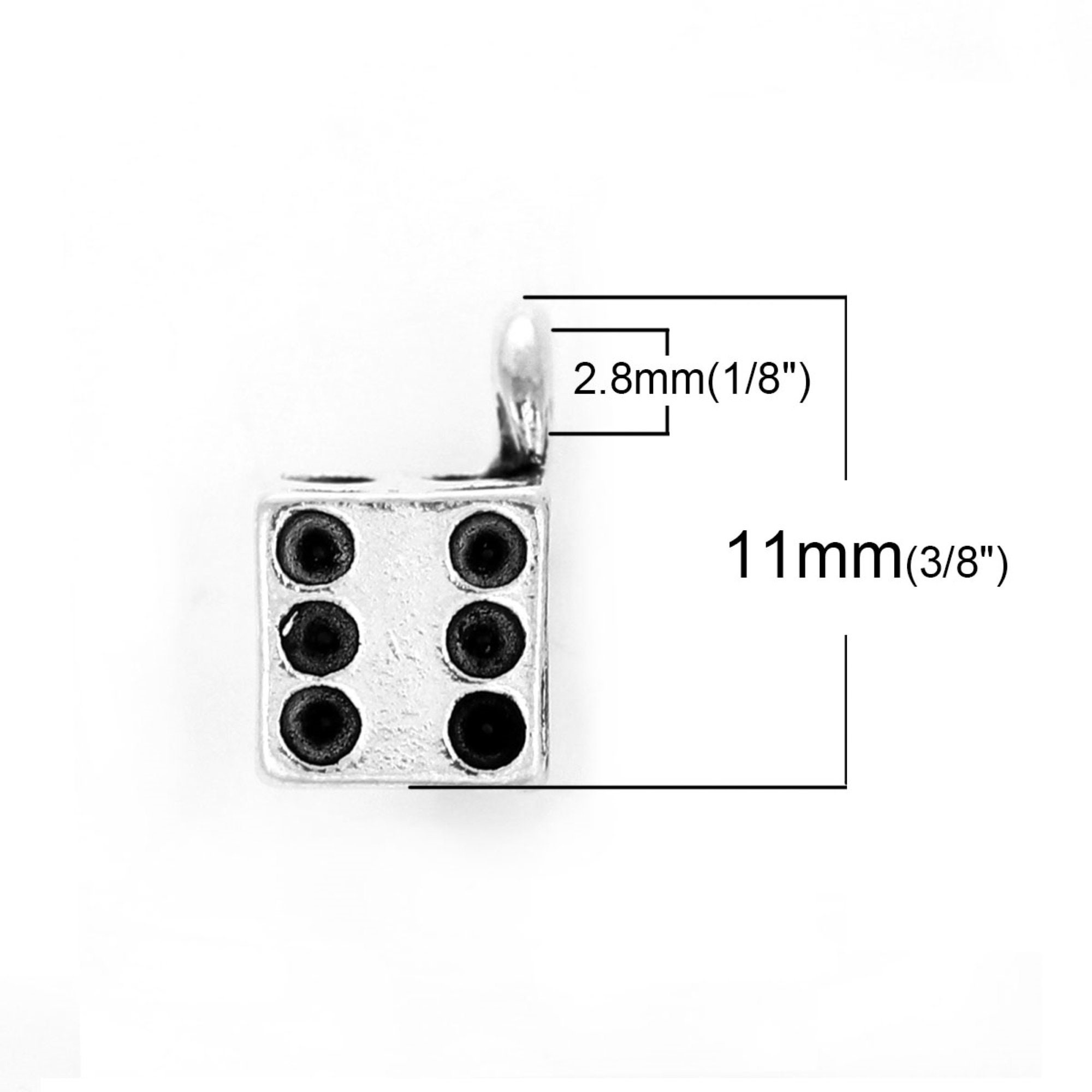 Oxidized 3D Pair of Dice Charm