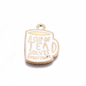Enameled Cup of Tea Charm