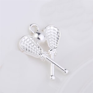 Double Lacrosse Sticks Charm