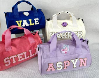 Personalisierte Chenille Tanztasche: Personalisierte Tanztasche für Mädchen