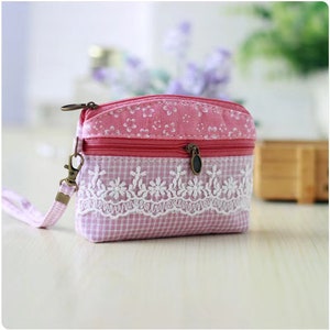 Petite pochette zippée en tissu avec nom personnalisé, organisateur de sac à main, Rifle Paper Co, pochette zippée, pochette pour cartes-cadeaux, porte-monnaie pour cartes, cadeau pour enseignant