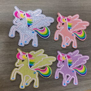 thumbnail image 2 of Mhy Line Sequin Patch – Pink And Gold Unicorn – Made In USA 2 of 5