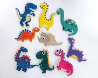 Cute Kids Self Adhesive Dinosaur Embroidered Patch,Cute Animal Applique Patch, Dinosaur Patch