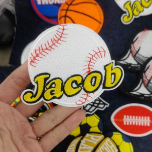 Iron-on Football/Basketball Patch-Chenille Patch-Gold Glitter Patch-Kids patches-Sports patch-Jacket patch