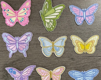 Colorful Self Adhesive Embroidered Cartoon Butterfly Clothing Patches DIY Kids Baby Clothes Jacket Project Sewing and Kids Craft Supply
