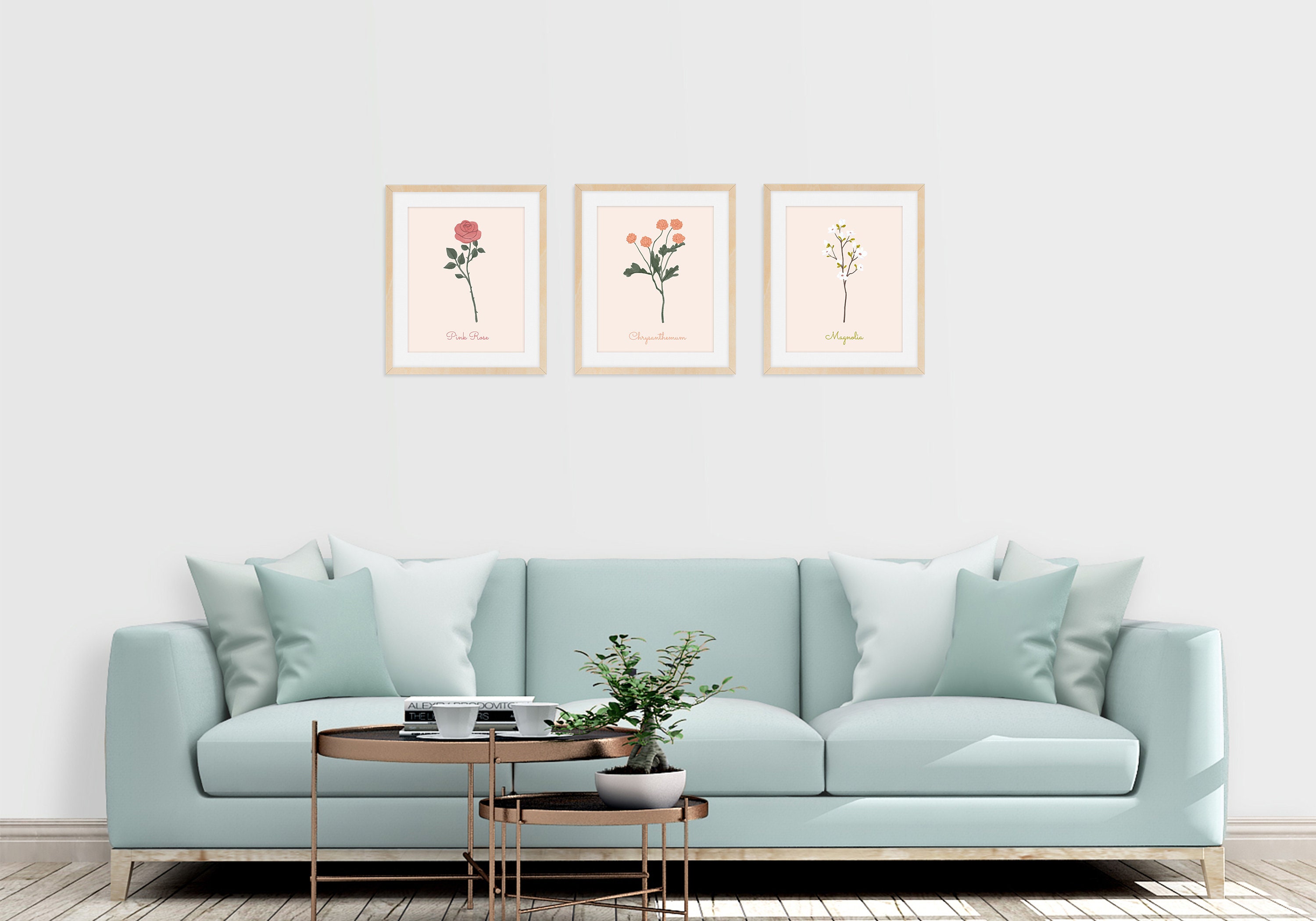 Botanical Print Set Floral Print Set Set of 6 Prints - Etsy