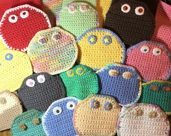 Bath Mitt Puppets with Button Accent Eyes