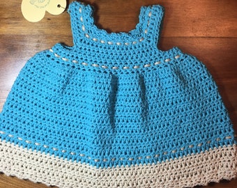 Crocheted Baby Dresses with Ribbon Trim