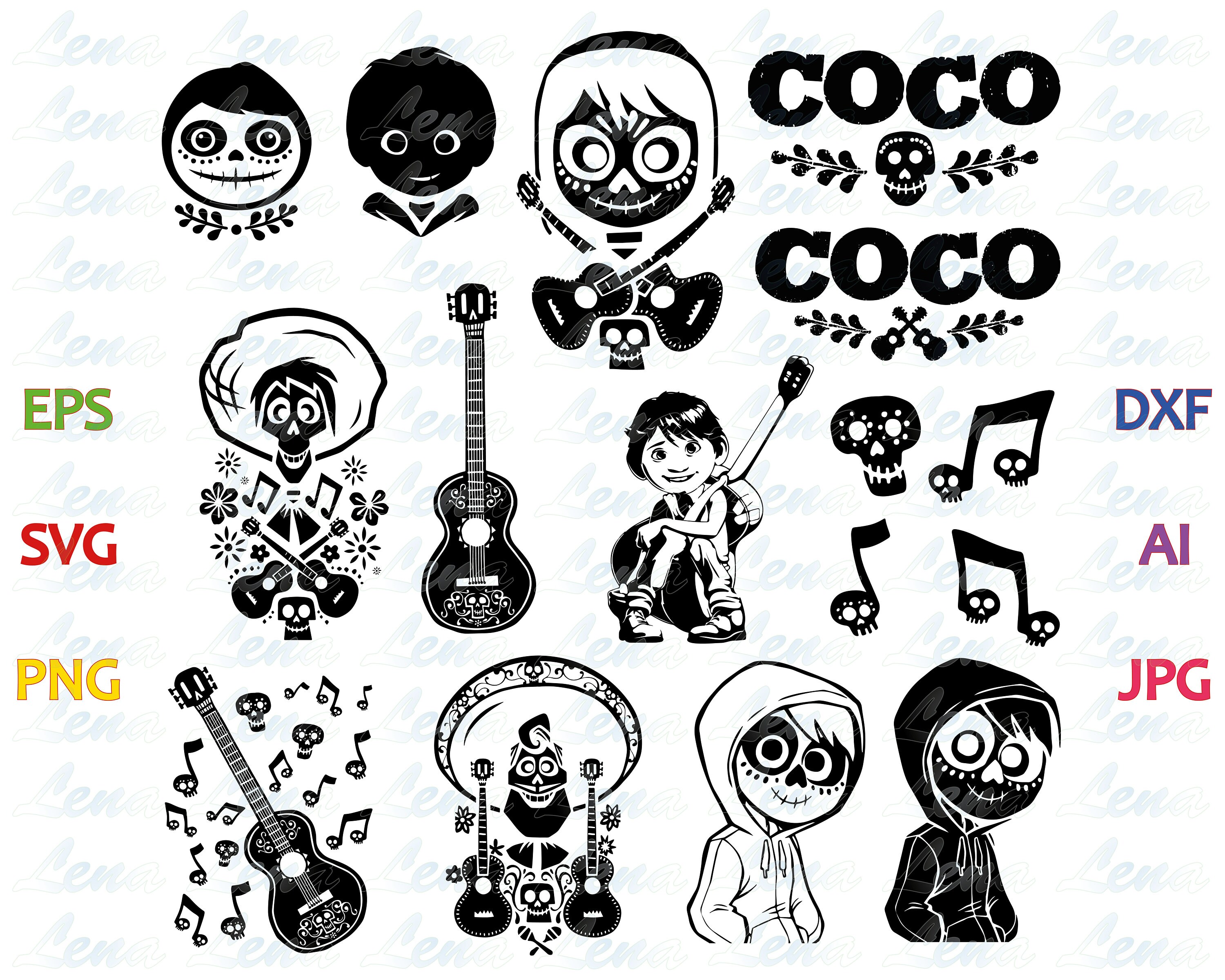 Download Disney Pixar coco SVG coco clipart shirt coco Birthday | Etsy