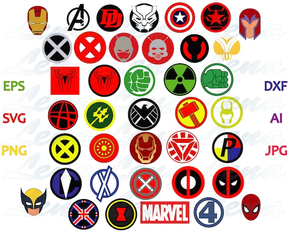 Download Marvel superhero logo SVG Marvel Avengers Superheroes Sign ...