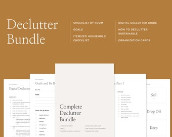 Declutter Guide Bundle | Declutter Checklist | Digital Declutter Guide | Declutter Challenge | Printable