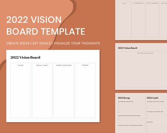 Vision Board Template - Etsy