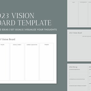 2023 Vision Board Template | 2023 Goal Setting