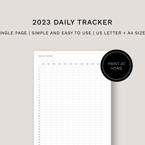 2023 Daily Habit Tracker | Everyday Goal Tracker | Yearly Habit Tracker