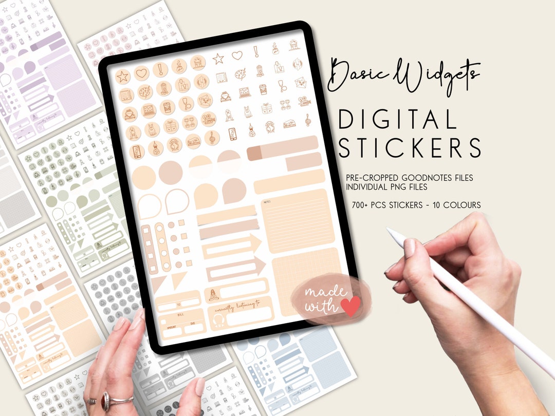 Digital Functional Widgets Sticker Set Digital Reminders Organizing