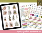 Digital Planner Stickers for Goodnotes or xodo ,Ipad Digital Stickers, Floral Digital Journal Stickers, Digital Dotgrid Journal, Springtime