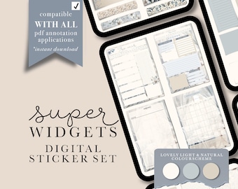 Groeiwidgets planner, dagelijkse widgets, digitale plannerstickers, GoodNotes iPad-planner, digitale stickers, plannersticker-widgets