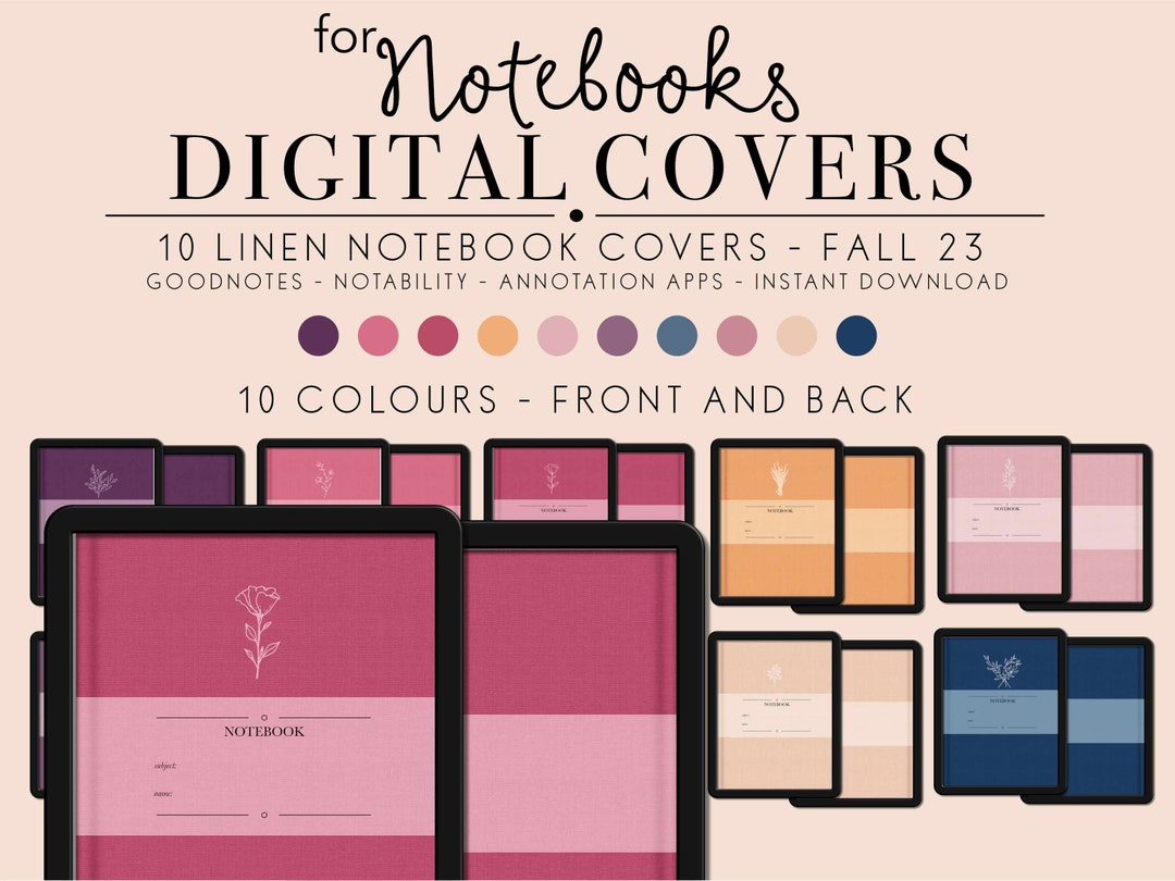 Minimalist Goodnotes Covers, Digital Notebook Cover, Canvas Notebook ...