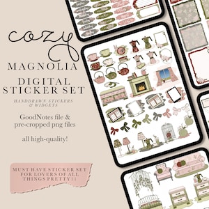 Digital Planner Stickers, Goodnotes ,Ipad Digital Stickers, Floral Digital Stickers, notability stickers, wildflowers, wildflower stickers