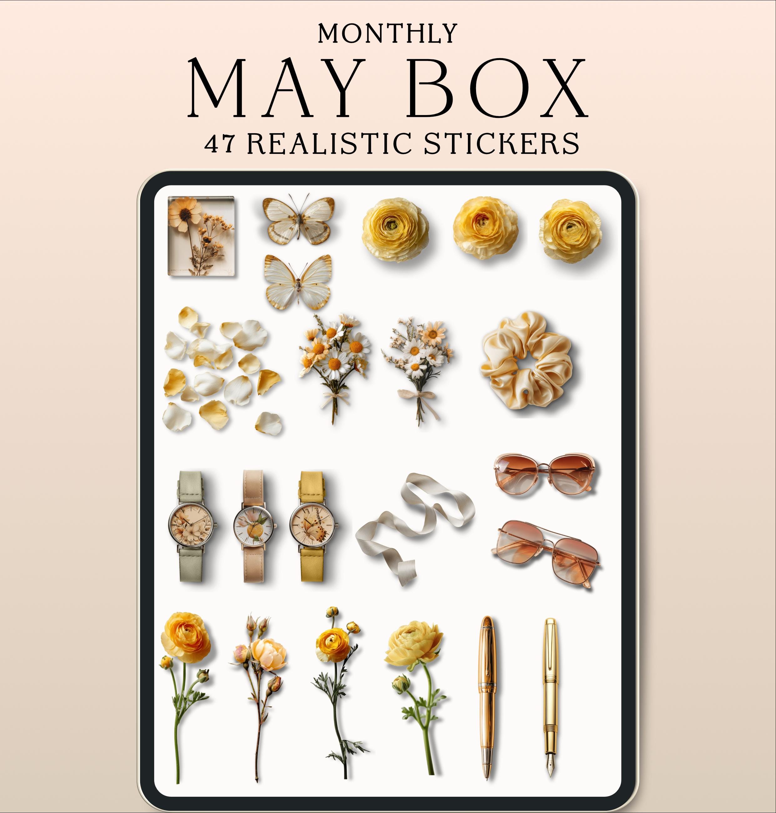 May Realistic Stickers for Digital Planner, Goodnotes Noteful Sticker ...