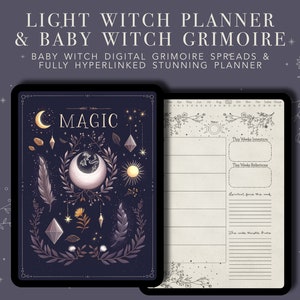 Witchy Planner | 2024 Digital Planner and Grimoire | notability planner | digital life planner | undated digital planner, Book of Shadows