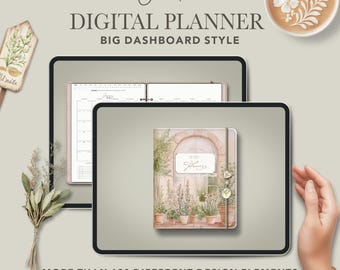 Digital Planner 2026 Big Dashboard Planner GoodNotes Noteful Garden Planner iPad Planner Hyperlinked Planner Vision Board