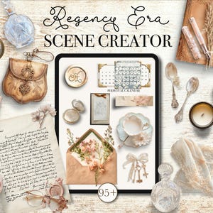 Stickers numériques Vision Board, Stickers Regency Mood Board Planner, Stickers Digital Planning GoodNotes, Stickers créateur de scène victorienne