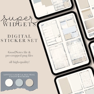 Digital Planner Widgets Goodnotes, Pre-cropped digital widgets, Goodnotes Stickerbook, Digital Widget, Customize your Planner, Aesthetic