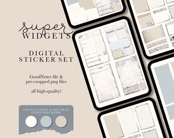 Digital Planner Widgets Goodnotes, Pre-cropped digital widgets, Goodnotes Stickerbook, Digital Widget, Customize your Planner, Aesthetic