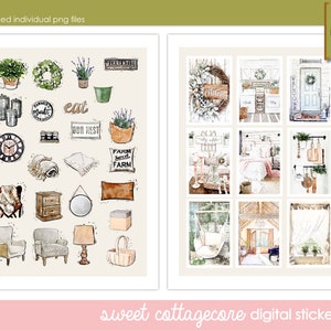 Cottagecore Digital Planner Stickers for Goodnotes or Xodo ,ipad ...