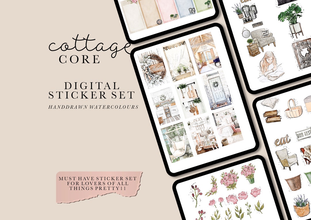 Cottagecore Digital Planner Stickers for Goodnotes or Xodo ,ipad ...